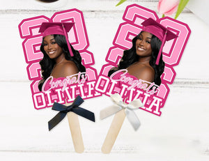 Custom Graduation Fans, Fat Head Cut Out Sign, Graduation 2026 Big Heads on a Stick, Class of 2026 Graduation Paddle, Party Favors