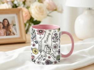 Personalized Mom Mug with Kids Names, Custom Mama Mug, Mother s Day Gift from Kids, Ceramic Coffee Cup