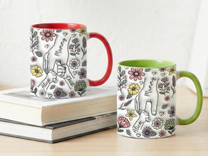 Personalized Mom Mug with Kids Names, Custom Mama Mug, Mother s Day Gift from Kids, Ceramic Coffee Cup