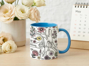 Personalized Mom Mug with Kids Names, Custom Mama Mug, Mother s Day Gift from Kids, Ceramic Coffee Cup