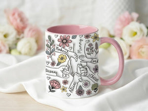 Personalized Mom Mug with Kids Names, Custom Mama Mug, Mother s Day Gift from Kids, Ceramic Coffee Cup