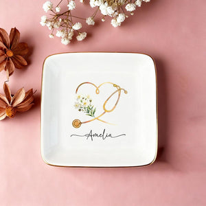 Custom Nurse Jewelry Dish, Nurse Graduation Gift, Custom Doctor Trinket Dish, Nurse Appreciation Gifts, Medical School Graduation Gifts