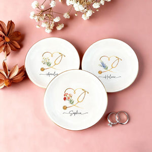 Custom Nurse Jewelry Dish, Nurse Graduation Gift, Custom Doctor Trinket Dish, Nurse Appreciation Gifts, Medical School Graduation Gifts