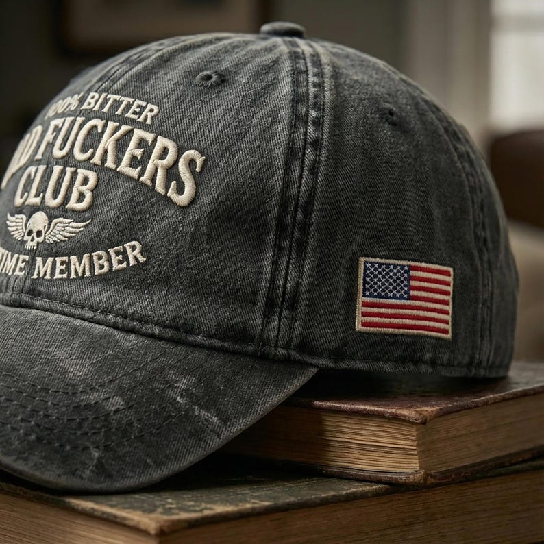 Old F*ckers Club Cap, Funny Dad Hat, Vintage Dad Cap, Embroidered Cap, Retro Dad Gift, Gen X Cap, Gift for Dad, Washed Cotton Cap