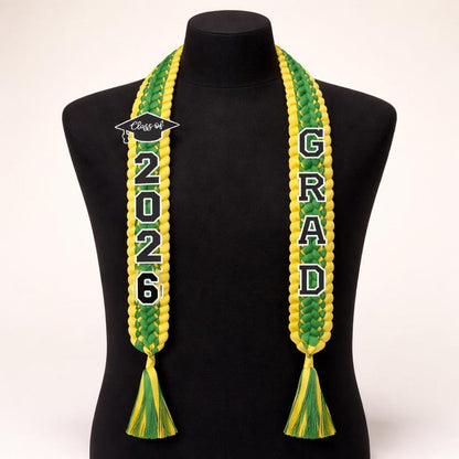Custom 2026 Graduation Lei with Name & Grad Cap, Personalized Ribbon Lei for Senior Night, Unique Handmade Graduation Gift for Class of 2026