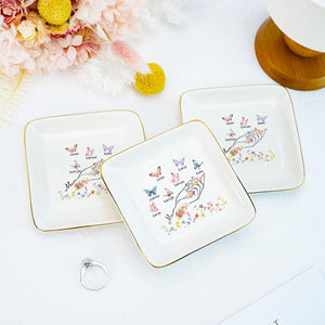 Personalized Mother s Day Gift for Mom Jewelry Dish Floral Ring Dish For Mom Gift from Kids,Mothers Day Gift for Mom Nana Mimi Grandma Gifts
