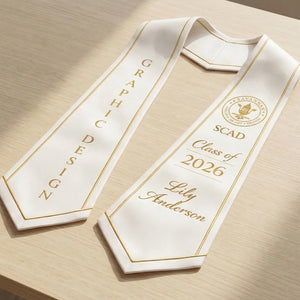 Custom Graduation Stole, Personalized Name Class Year, College Major Sash, Graduation Scarf, Students Ceremony Keepsake