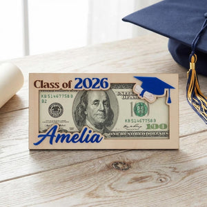Personalized Wood Graduation Money Holder 2026 : Gift for Him/Her Class of 2026,High School Graduation,Gift for Graduates,High School Senior