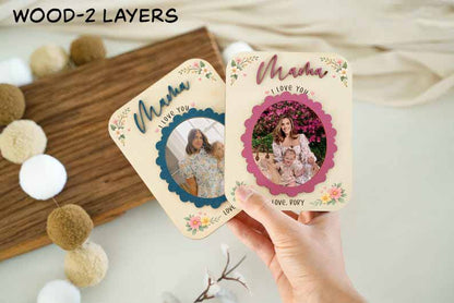 Personalized Photo Magnet for Mom, Love You Magnetic Picture Frame, Mother's Day Gift, Birthday Gifts, Gift for Grandma, Includes Photo