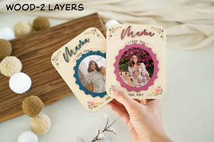 Personalized Photo Magnet for Mom, Love You Magnetic Picture Frame, Mother's Day Gift, Birthday Gifts, Gift for Grandma, Includes Photo