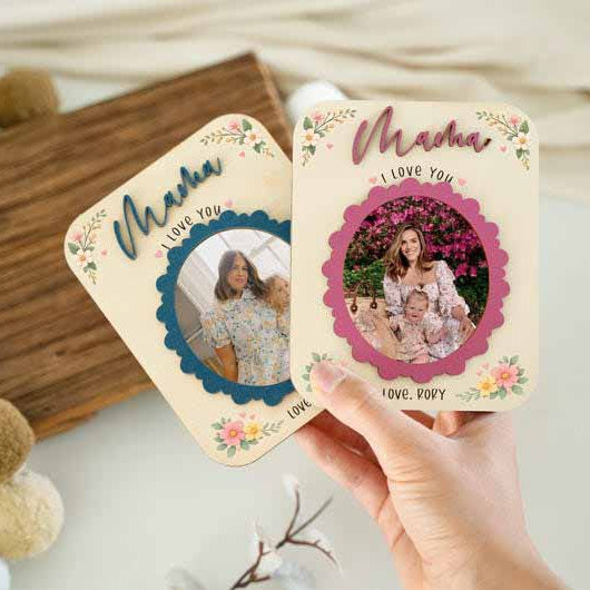 Personalized Photo Magnet for Mom, Love You Magnetic Picture Frame, Mother's Day Gift, Birthday Gifts, Gift for Grandma, Includes Photo