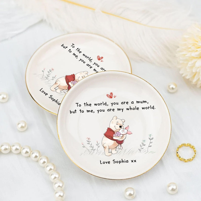 Personalized Gift Jewelry Dish, Custom Gift Trinket Dish For Mom Present, Jewelry Ring Holder Keepsake, First Mother s Day Gift Idea