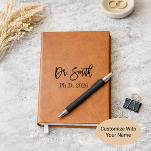 Personalized Doctor Journal, Phd Graduation Gift for Doctor, Custom Stationery Gift, Doctorate Graduation Gift for PHD Doctoral Student