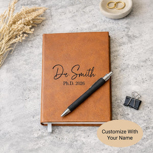 Personalized Doctor Journal, Phd Graduation Gift for Doctor, Custom Stationery Gift, Doctorate Graduation Gift for PHD Doctoral Student