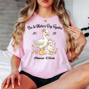 Personalized Mama Shirt, First Mothers Day Shirt, Our 1st Mothers Day Together Shirt, New Mom Gift, Custom Baby Name Tee
