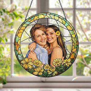 Custom Photo Style Suncatcher For Family And Bestie - Personalized Acrylic Suncatcher