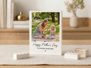 Personalized Mother s Day Gift for Mom, Custom Photo Building Block Puzzle, Picture Keepsake for New Mom, Gift from Daughter Son, Fun Gift