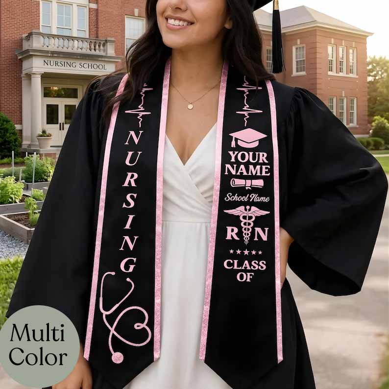 Customized Nursing Stole, Nursing Graduation Stole, RN Stole Nursing Stole Graduation 2026, Nursing Graduation, Nursing Stole Graduate 2026