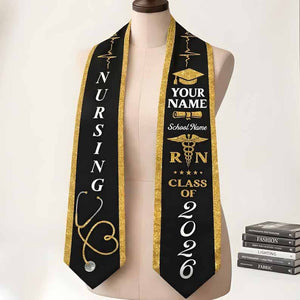 Customized Nursing Stole, Nursing Graduation Stole, RN Stole Nursing Stole Graduation 2026, Nursing Graduation, Nursing Stole Graduate 2026
