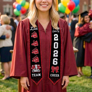 Personalized Cheerleading Sash for Senior Night, Custom Cheer Gifts for Girl, Class of 2026 Cheerleader Graduation Gift, Graduation Stoles