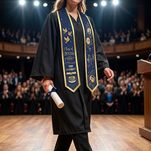 Personalized Memorial Graduation Stole, Custom Gift from Photo In Loving Memory Grad Sash Class of 2026, Mom Gifts for Daughter New Graduate