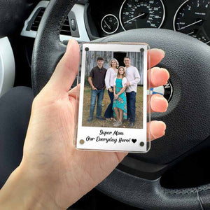 Gift for Mom Personalized Car Visor Clip Custom Photo Memory Keepsake Sentimental Mothers Day Gift from Daughter Son Unique Car Accessory