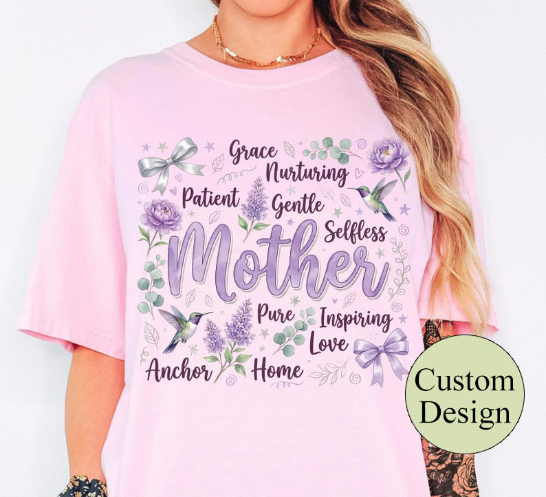 Custom Mom Shirt, Personalized Mom Shirt, Mothers Day Gift Shirt, Choose Your Design Shirt, Floral Mom Tee, Gift For Mom