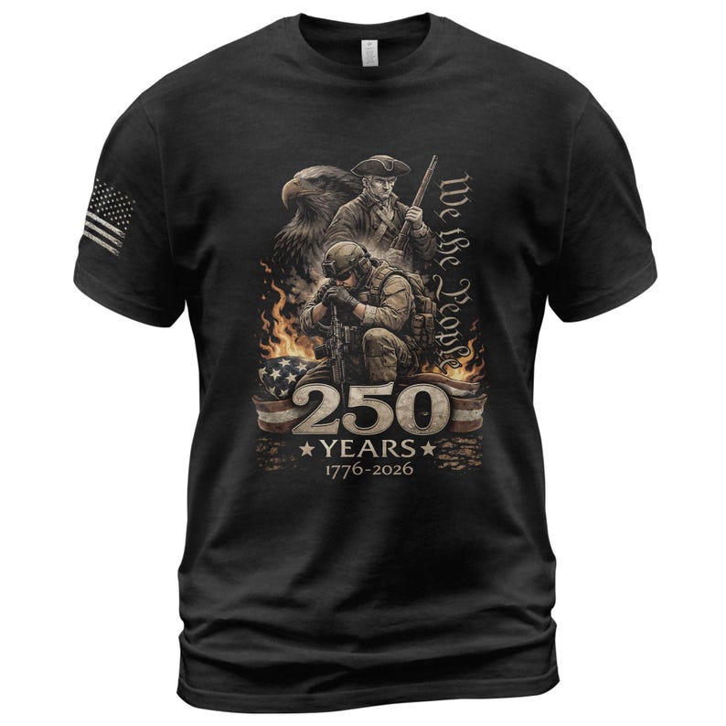 250th Anniversary of The United States Shirt, USA Independence Day T shirt, 4th of July 1776 2026 Tee, American Flag Patriots Gifts
