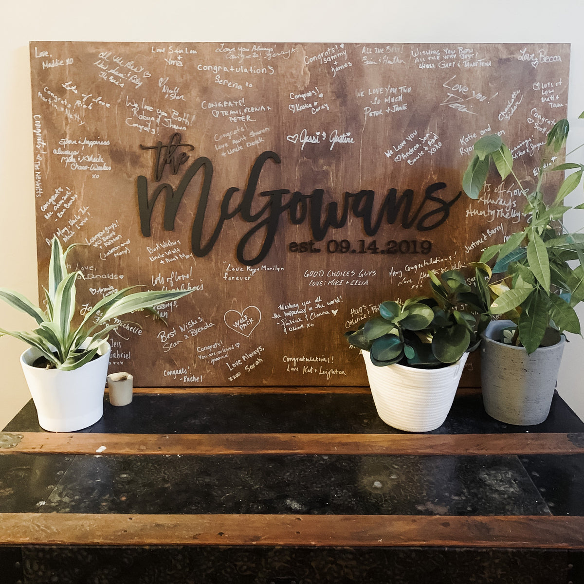 Wedding guest book alternative | Wedding welcome sign | Last name sign | Family name sign | Wedding date wood sign | Wood guestbook