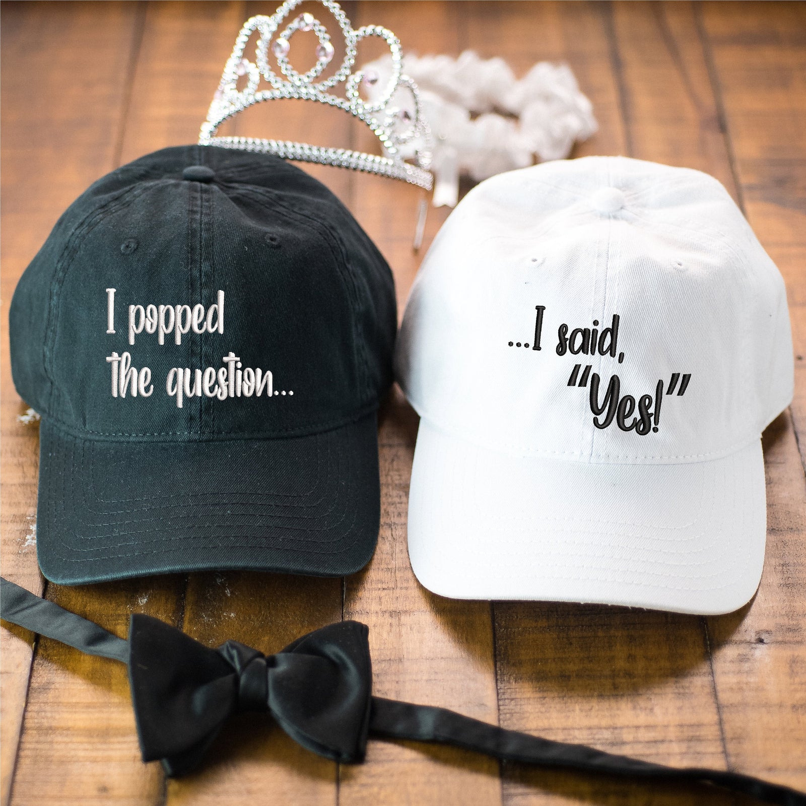 Engagement gifts, Couples gift, Bride to be, Bridal shower, Embroidered hats, Gifts for her, Engagement party, Newly Engaged gift, Wedding