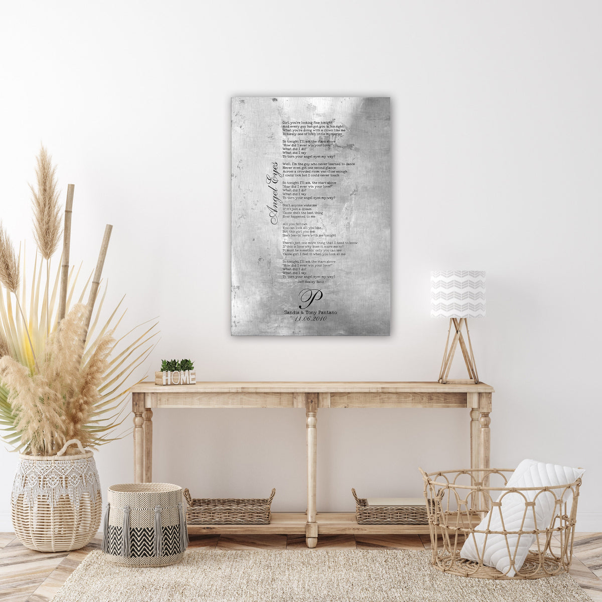 Wedding Song Canvas, Anniversary Canvas Gift, 10th Anniversary Gift, Our Song , First Dance Anniversary Gift, Ten Year Anniversary
