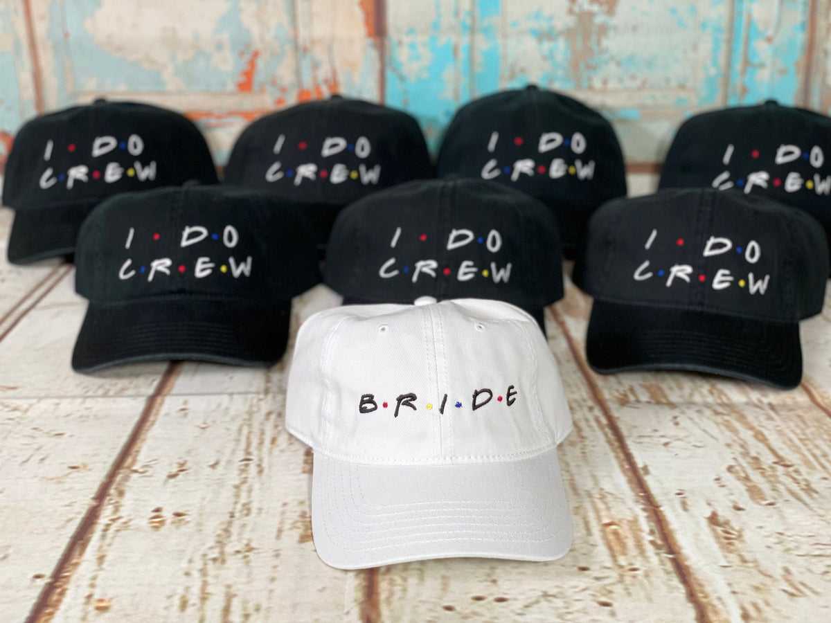 Friends bridal gifts Embroidered hat, Bridesmaid gift, Gift for bride, Bachelorette gift, Bride to be, Personalized gift, Bridal gifts