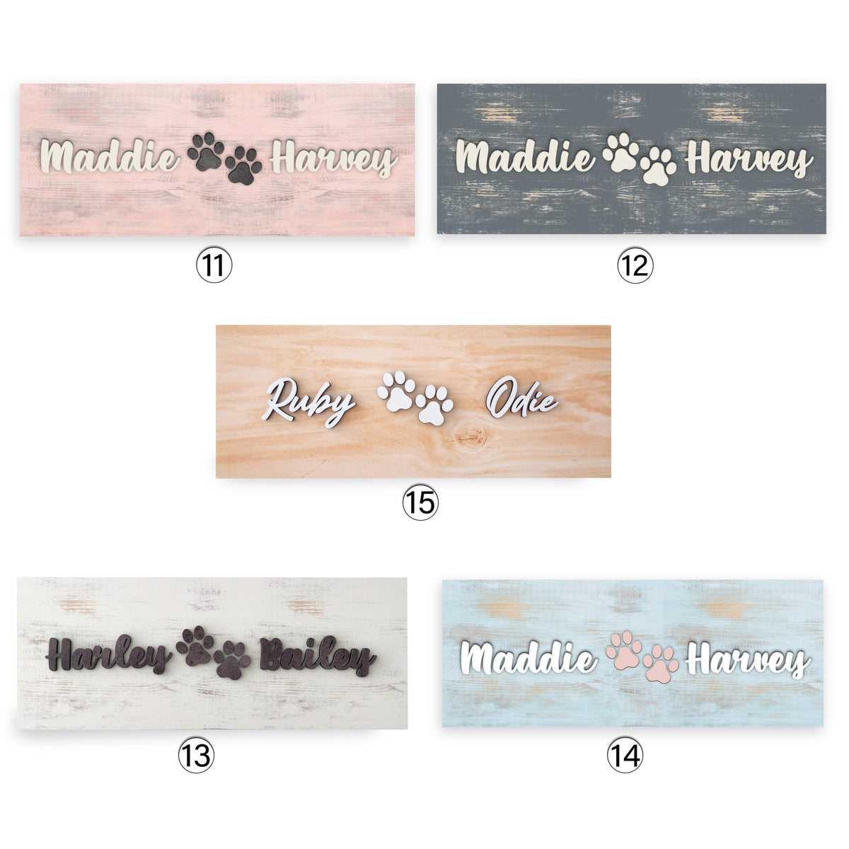 Personalized Dog Cat Wood Name Sign for Two Pet Sign Gift Home Decor for Cats Dogs Pet Raised Name Sign Puppy Gift Kitty Gift Cat Gift