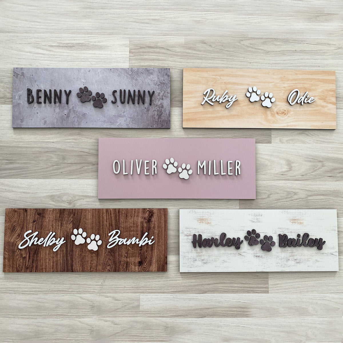 Personalized Dog Cat Wood Name Sign for Two Pet Sign Gift Home Decor for Cats Dogs Pet Raised Name Sign Puppy Gift Kitty Gift Cat Gift