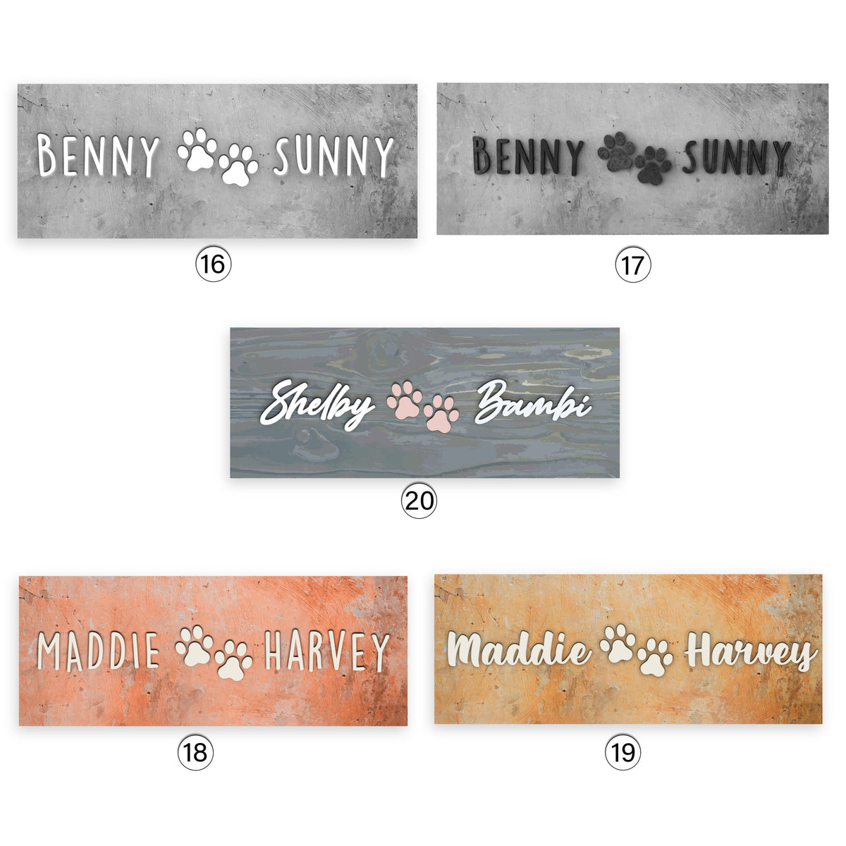 Personalized Dog Cat Wood Name Sign for Two Pet Sign Gift Home Decor for Cats Dogs Pet Raised Name Sign Puppy Gift Kitty Gift Cat Gift