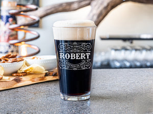 Personalized Beer Glass, Birthday Gift For Him, Birthday Beer Glass, Gift For Dad, 30th Birthday, 40th Birthday, Gift For Him, Husband Gift