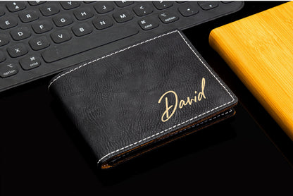 Wallet Dad Gift, Men's Wallet, Custom Monogrammed Wallet, Personalized Wallet, Gift For Him, Groomsman Gift