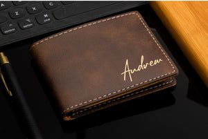 Wallet Dad Gift, Men's Wallet, Custom Monogrammed Wallet, Personalized Wallet, Gift For Him, Groomsman Gift