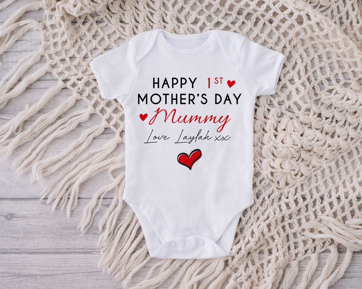 1st Mothers day Tshirt 2nd mothers day baby bodysuit mother's day gift cute gift for mummy 3rd 4th 5th 6th