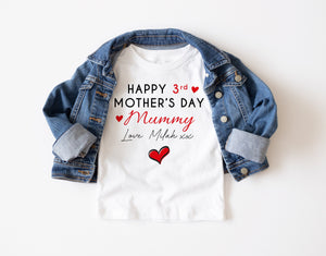 1st Mothers day Tshirt 2nd mothers day baby bodysuit mother's day gift cute gift for mummy 3rd 4th 5th 6th