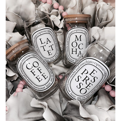 Coffee Glass | Beer Can Glass | Iced Coffee Glass | Aesthetic Coffee Cup | Boho Coffee Glass | Chic Iced Coffee Glass | Aesthetic Coffee Bar
