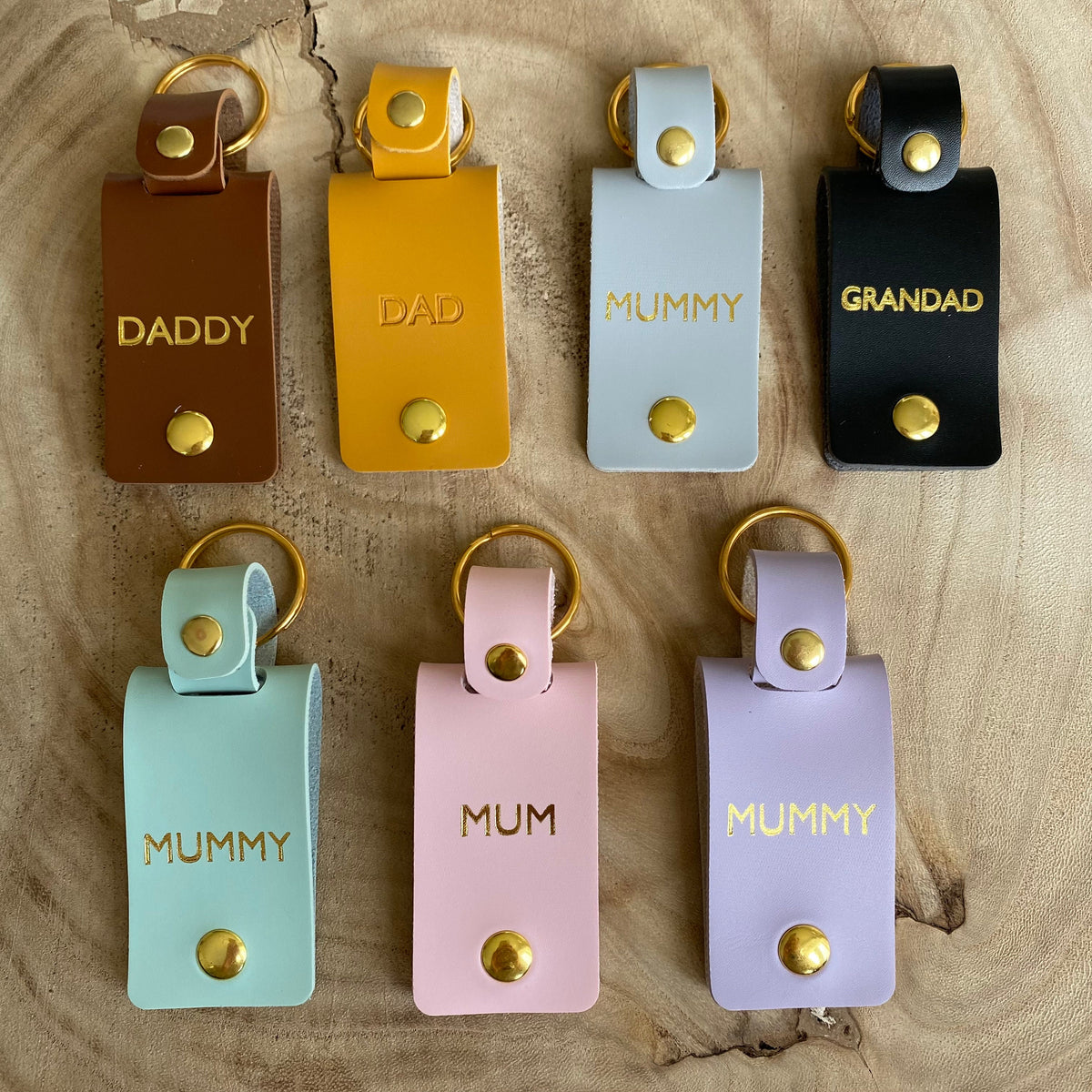 Personalised Daddy Photo Keyring, Vegan Leather Photo Keychain, Father's Day gift for him, Birthday Christmas gift for dad father