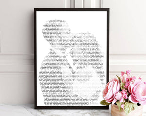 Wedding Song Lyrics from Photo Personalized First Dance Favorite Song Canvas Print 1st Anniversary Custom Canvas Mothers Day Gift