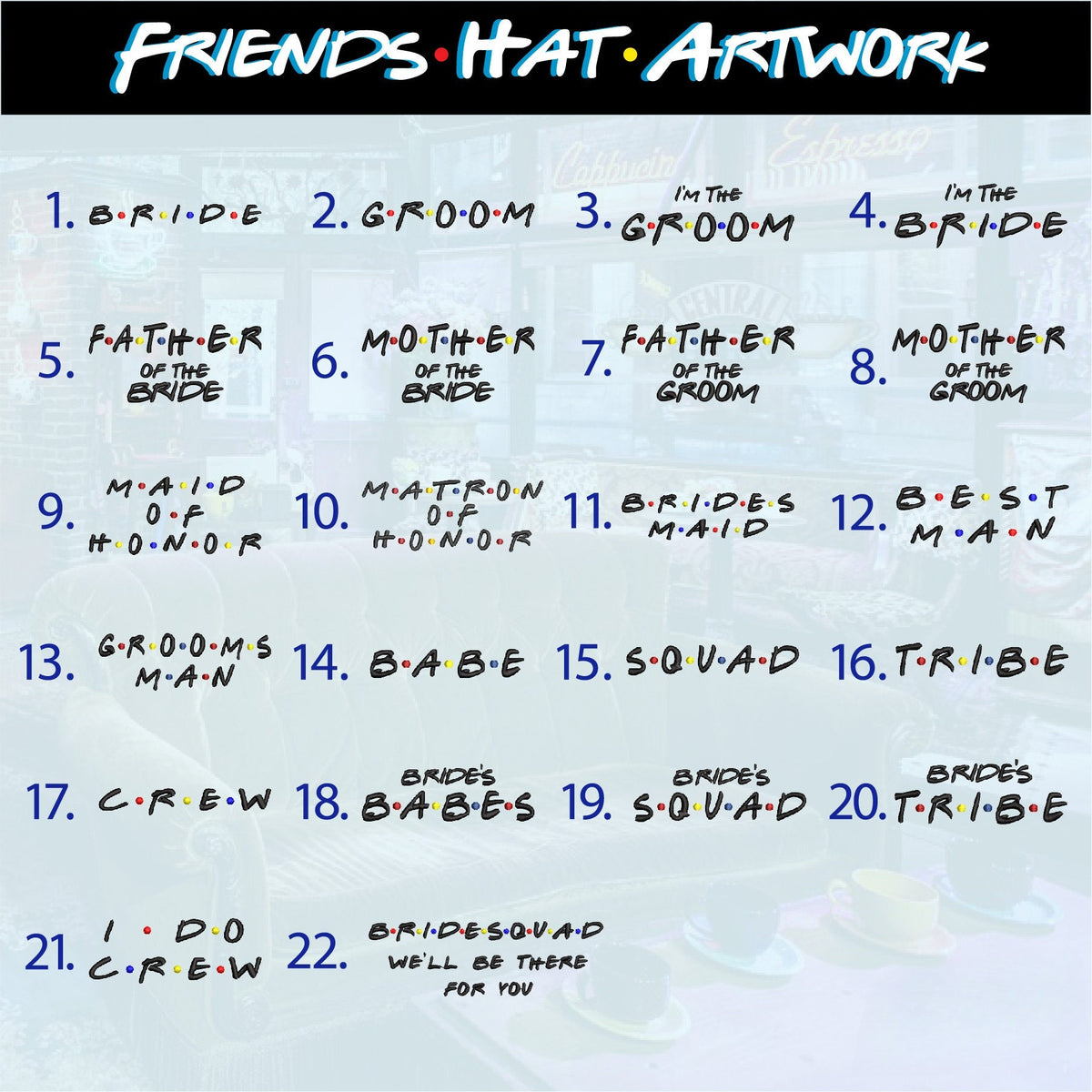 Friends bridal gifts Embroidered hat, Bridesmaid gift, Gift for bride, Bachelorette gift, Bride to be, Personalized gift, Bridal gifts