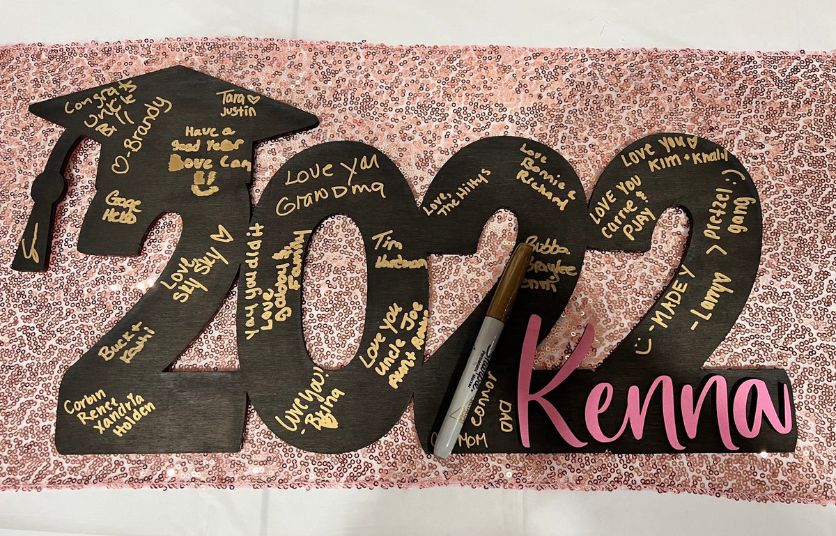 Graduation guestbook sign, graduation party decor, grad sign, class of 2025 stuff, wood guestbook sign, gifts for her