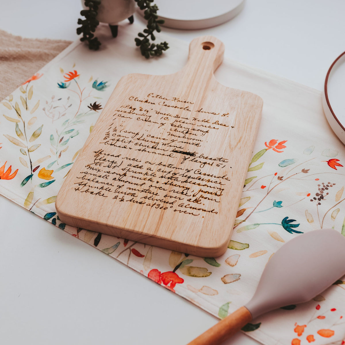 Handwritten Recipe Cutting Board, Wooden Boards With Handwriting, Christmas Gift, Engraved Cutting Board, Custom Cutting Board, Recipe Gift, Housewarming
