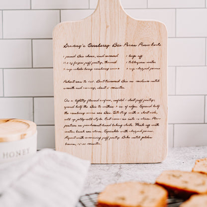 Handwritten Recipe Cutting Board, Wooden Boards With Handwriting, Christmas Gift, Engraved Cutting Board, Custom Cutting Board, Recipe Gift, Housewarming