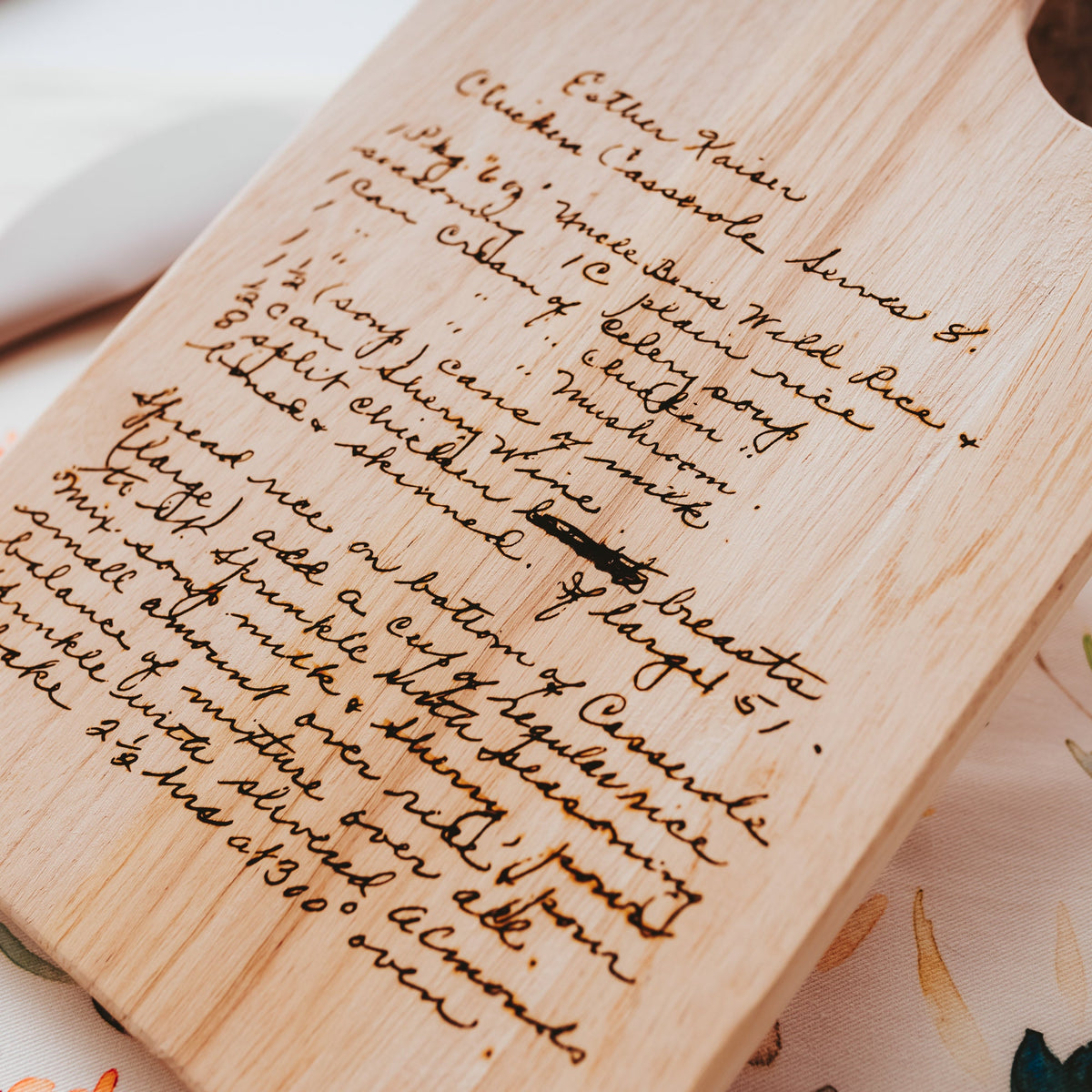 Handwritten Recipe Cutting Board, Wooden Boards With Handwriting, Christmas Gift, Engraved Cutting Board, Custom Cutting Board, Recipe Gift, Housewarming