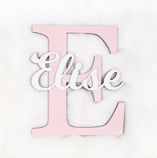 Custom Wooden Wall Name Sign Wood Big Letters Modern Nursery Bedroom Baby Boys Girls Decor Sign Room Block Letter Ester Gift For Kid
