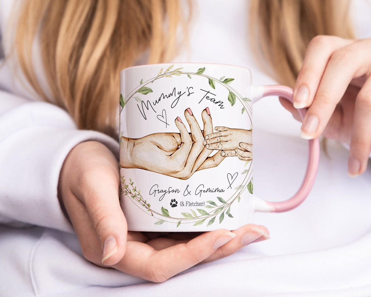 PERSONALISED Mummy's Team Mug Gift, Mummy Mothers Day Day Gift For Her, Mug Gift For Her, Mum Birthday Mug, Mothers Day Gift for Mummy
